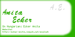 anita ecker business card